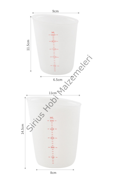 Epoksi Reçine Alçı 250-500 ml Beher Döküm Silikon Kalıbı