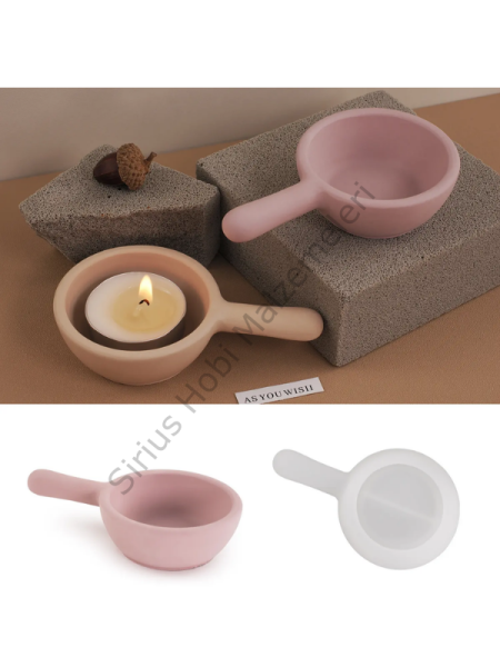 Epoksi Reçine Derin Tava Mumluk Silikon Kalıbı