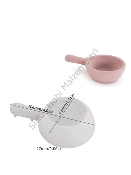 Epoksi Reçine Derin Tava Mumluk Silikon Kalıbı