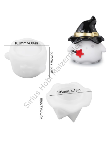 Epoksi Reçine Sevimli Hayalet Kutu Silikon Kalıbı