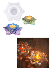Epoksi Beton Alçı Lotus Mumluk Kalıbı