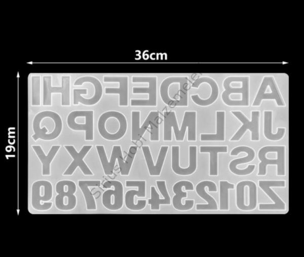 Epoksi Reçine Ters Büyük Anahtarlık Harf Silikon Kalıbı