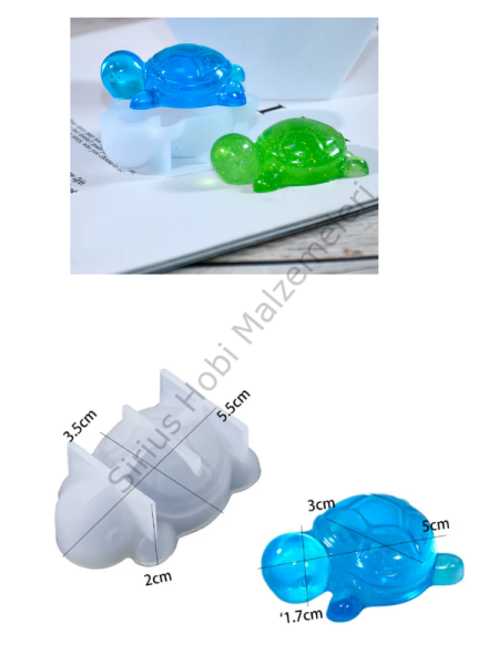 Epoksi Reçine Küçük Kaplumbağa Anahtarlık Silikon Kalıbı