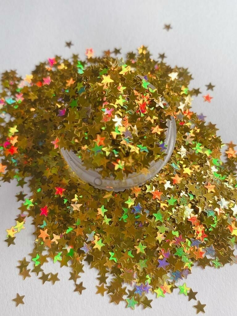 Epoksi Gold Hologram Yıldızlar 2,5 gr