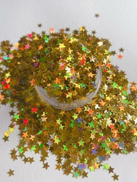 Epoksi Gold Hologram Yıldızlar 2,5 gr