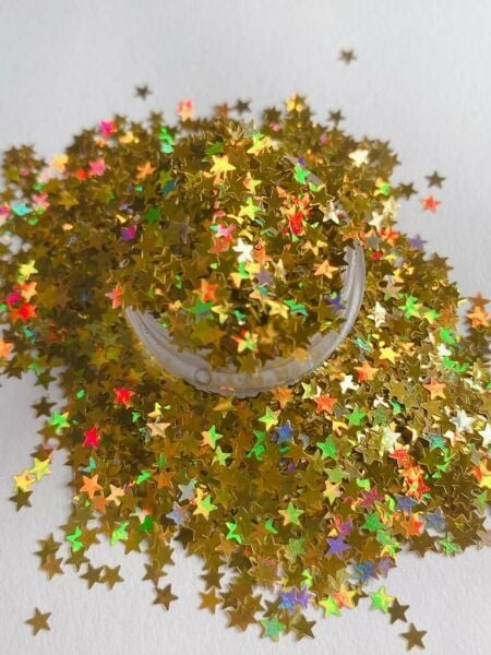 Epoksi Gold Hologram Yıldızlar 2,5 gr