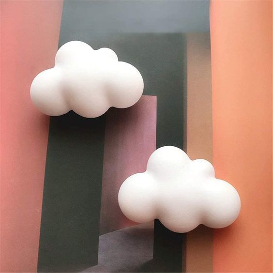Epoksi Küçük Küpe Bulut Kalıbı 6 lı 21x30x13mm