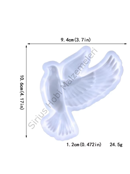 Epoksi Reçine Güvercin Anahtarlık Silikon Kalıbı