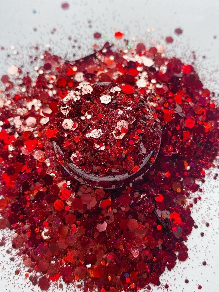 Epoksi Chunky Glitters Dark Red 4 gram