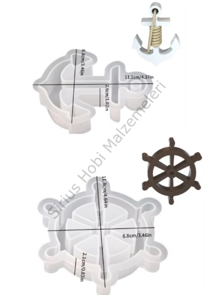 Epoksi Reçine Alçı Çapa Dümen Silikon Kalıbı