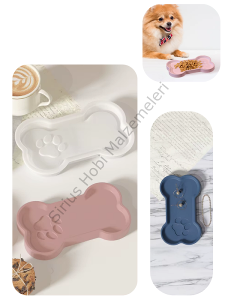 Epoksi Reçine Alçı Takı Pati Yemek Kabı Silikon Kalıbı