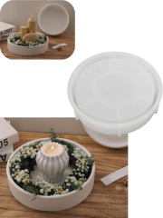 Epoksi Reçine Alçı 24 cm Derin Tepsi Sunumluk Silikon Kalıbı