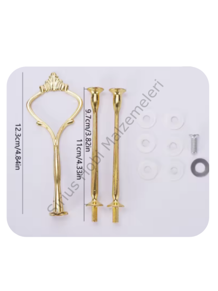 Epoksi Reçine 3 Katlı Sunumluk Aparatı Seti