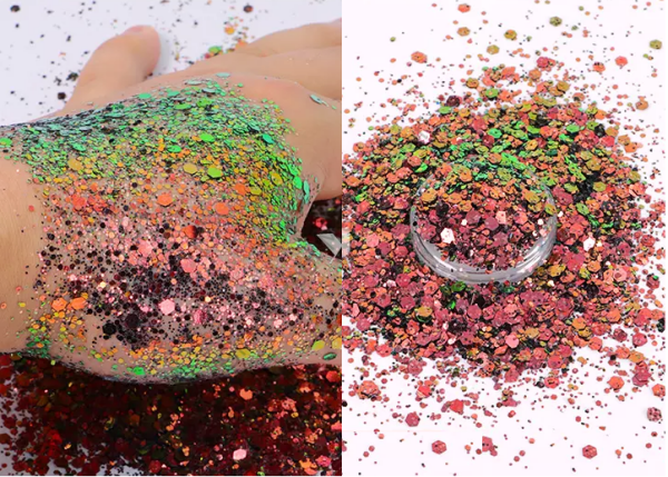 Epoksi Chunky Glitters Chameleon Green2 4 Gram