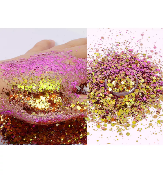 Epoksi Chunky Glitters Chameleon Leseath 4 Gram