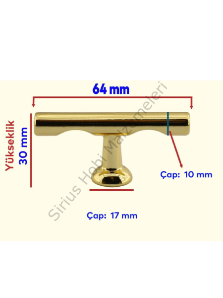 Epoksi Reçine Krom Kaplama Tepsi Kulpu 2 adet