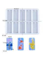 Epoksi Reçine Dikdörtgen 4.5x2.5 cm Çoklu Magnet Silikon Kalıbı