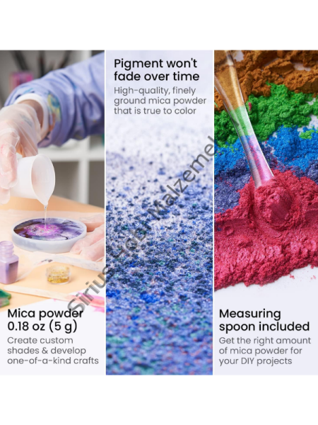 Epoksi Reçine Boyası Mica Powder İnci Sedefli Pigment İnci Tozu 5 gr Golden Yellow