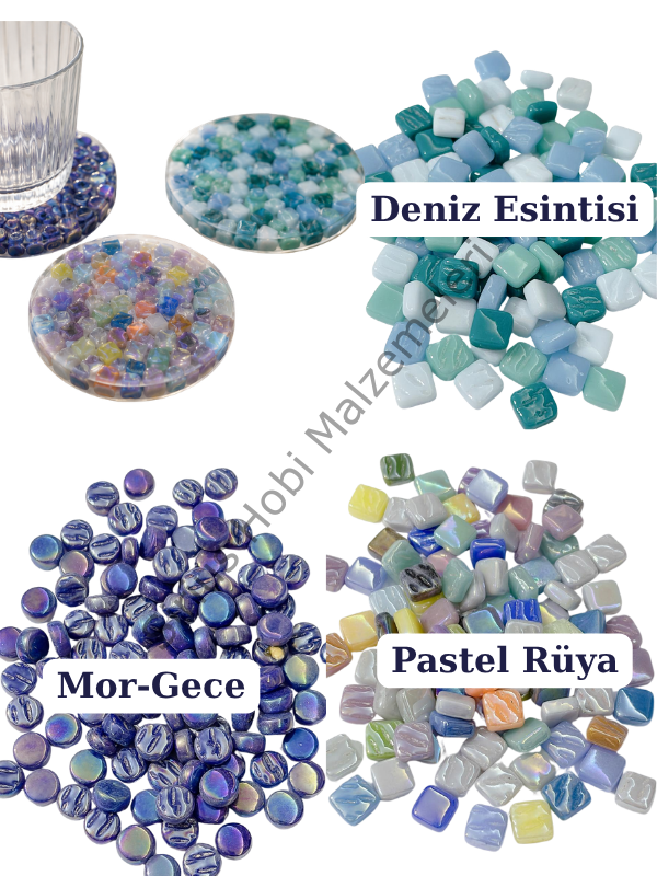 Epoksi İçin Renkli Terrazzo Taşları 50 GR