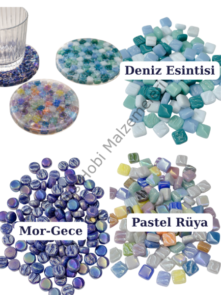Epoksi İçin Renkli Terrazzo Taşları 50 GR