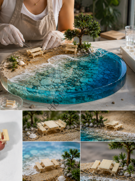 Minyatür Dekoratif Bank Figürü 3.5 CM | Epoksi & Diorama Tasarımları İçin