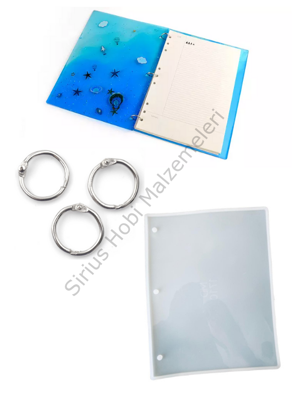 Epoksi A4 Defter Kalıbı 3 adet ring ile