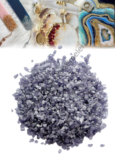 Epoksi Reçine Cam Kırığı Sedefli Lavanta İnce 100 Gr