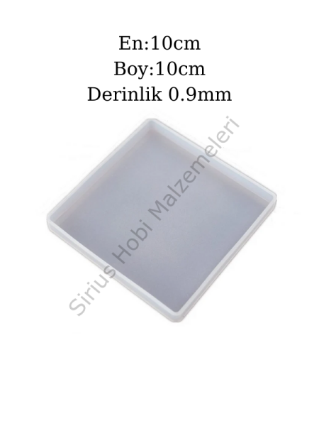 Epoksi Bardak Altlığı Kalıbı Kare 10 cm