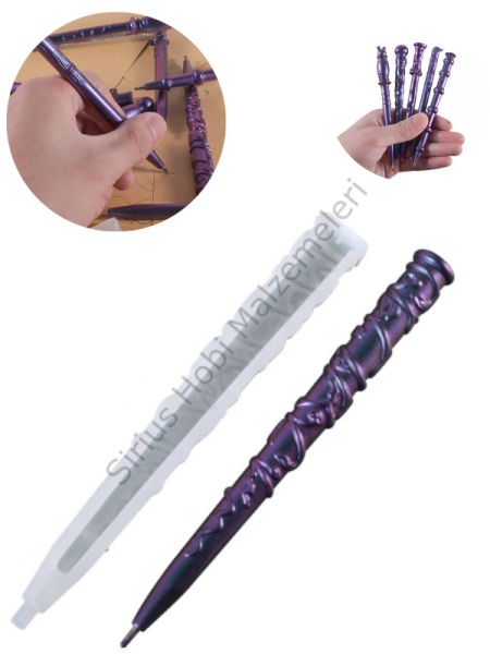 Epoksi Reçine Asa Kalem Kalıbı 1 (Harry Potter)