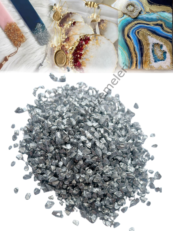 Epoksi Reçine Cam Kırığı Extra Silver İnce 100 gr