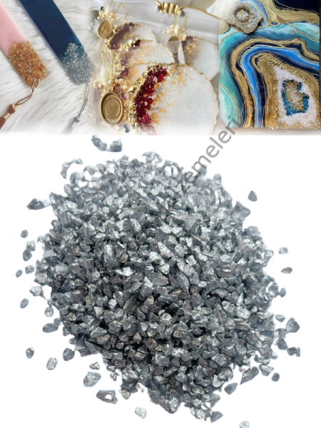 Epoksi Reçine Cam Kırığı Extra Silver İnce 100 gr