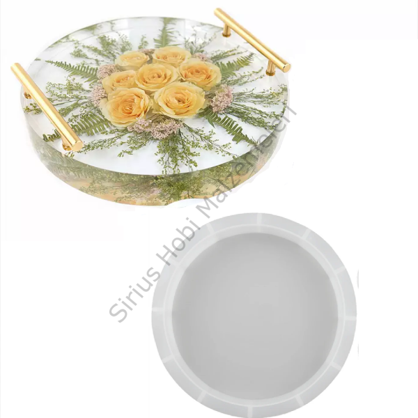 Epoksi 34 cm Derin Tepsi  Kalıbı Daire