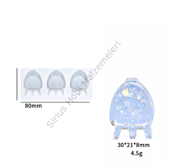 Epoksi Anahtarlık Küçük Fotoğraflık Kalıbı 3 lü- 2