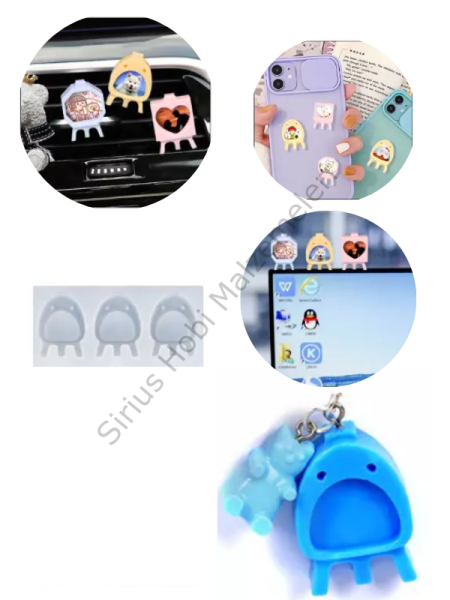 Epoksi Anahtarlık Küçük Fotoğraflık Kalıbı 3 lü- 2