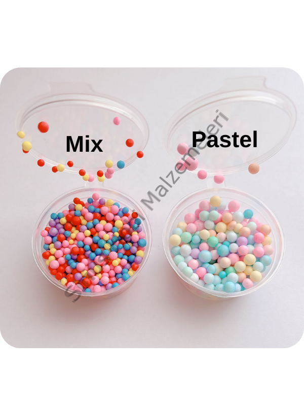 Renkli Strafor Süsleri 1 Kutu 25cc