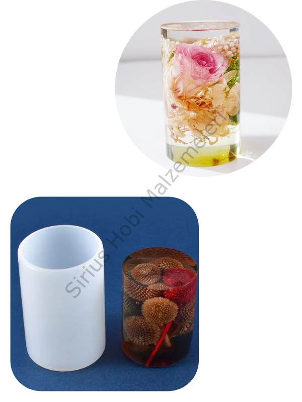 Epoksi Mum 10 cm Silindir Kalıp