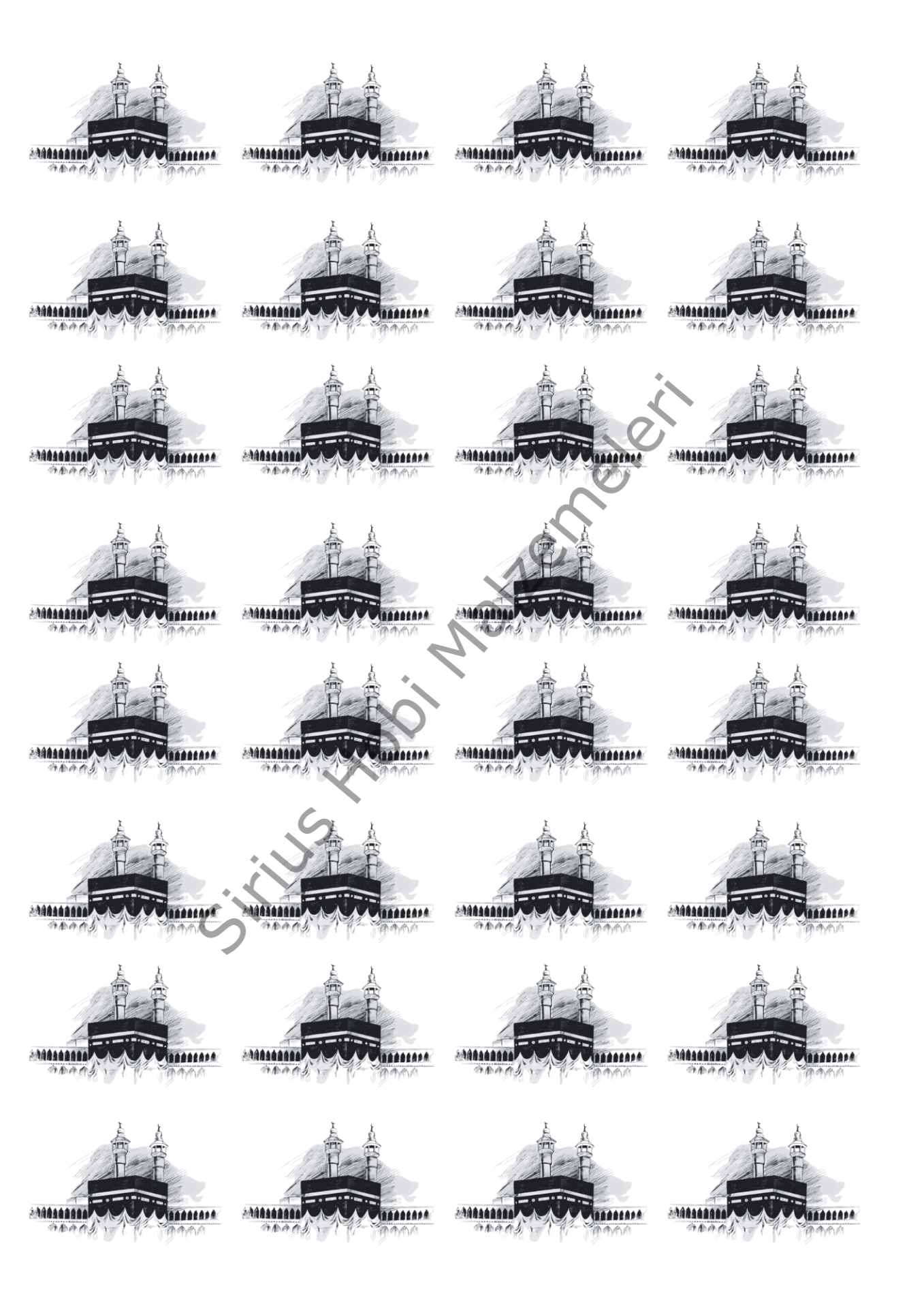 Epoksi Reçine Magnet Anahtarlık  Umre Kabe Asetat  Baskısı 4.5x2,5 cm A4 Boyutundadır