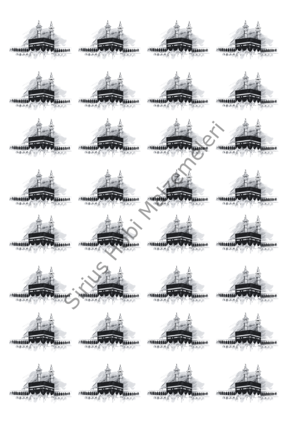 Epoksi Reçine Magnet Anahtarlık  Umre Kabe Asetat  Baskısı 4.5x2,5 cm A4 Boyutundadır