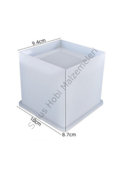 Epoksi Beton Alçı Kalemlik Saksılık Kalıbı Kare