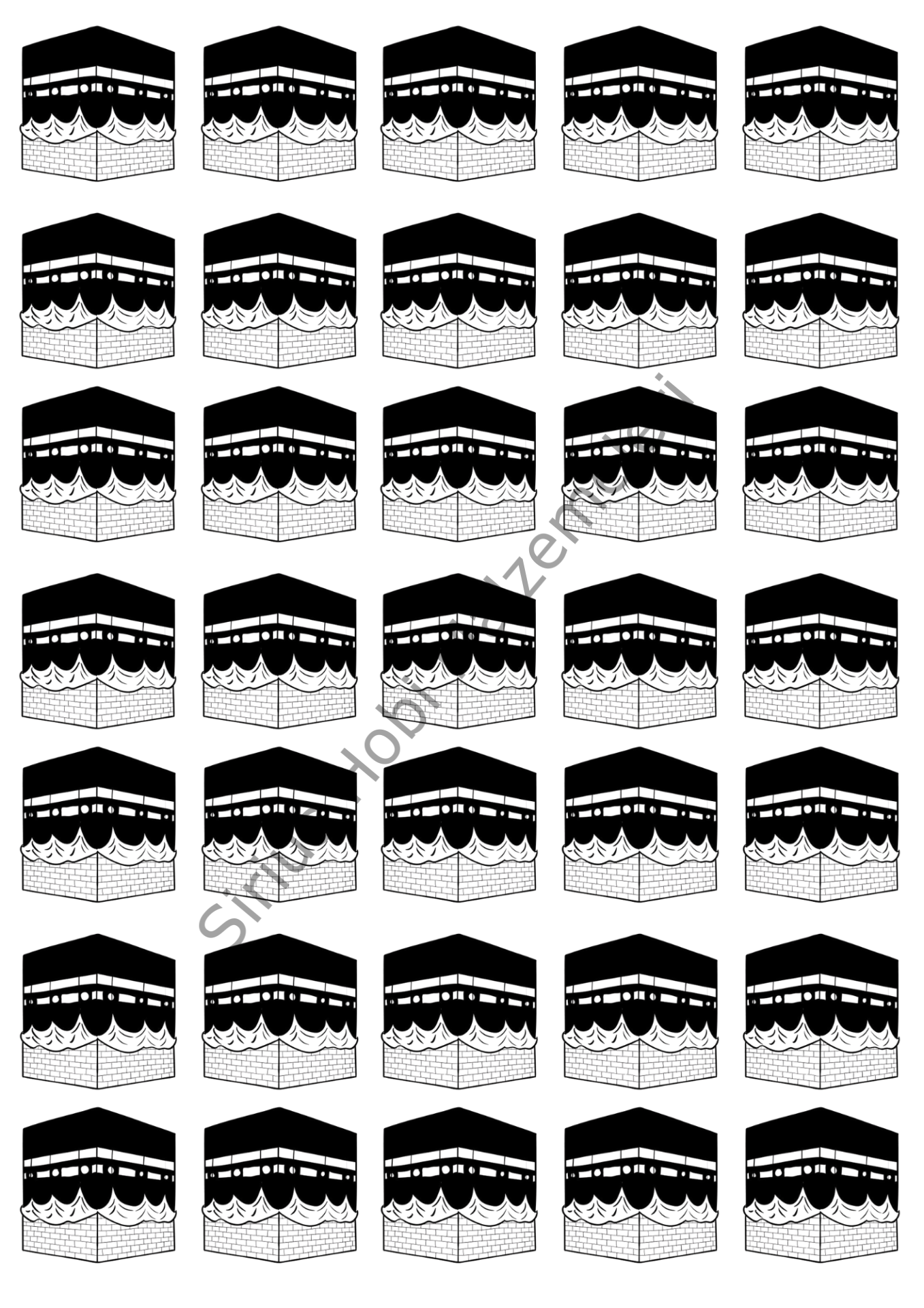 Epoksi Reçine Magnet Anahtarlık  Umre Kabe Asetat  Baskısı 3.9x3.9 cm A4 Boyutundadır