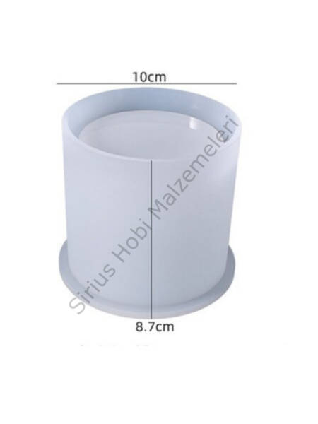 Epoksi Beton Alçı Kalemlik Saksılık Kalıbı Daire