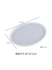 Epoksi Oval Sunumluk Kalıbı 19x13 cm