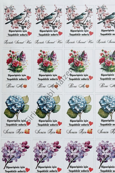 Paketleme Sticker Etiket 2,5x4cm 31 adet