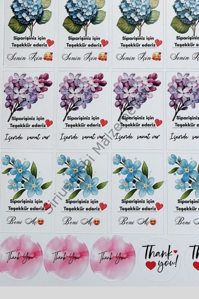 Paketleme Sticker Etiket 2,5x4cm 31 adet
