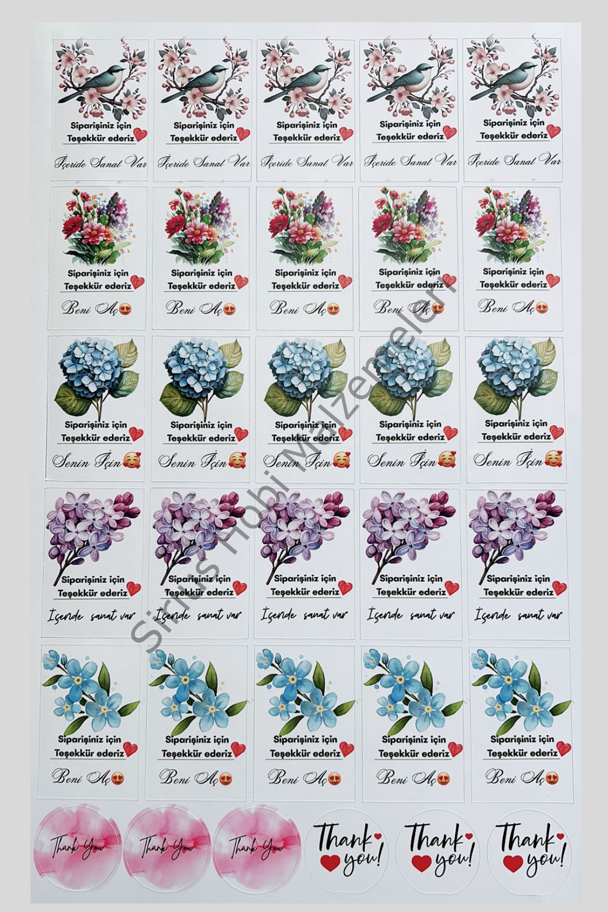 Paketleme Sticker Etiket 2,5x4cm 31 adet