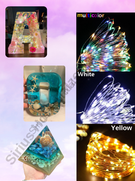 Epoksi Reçine Tasarım Peri Led 3m Renkli Işık