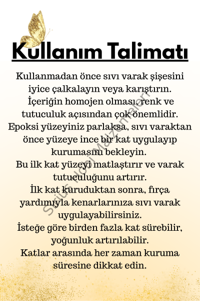 Epoksi Sıvı Kenar Varak Boyası 25 ml