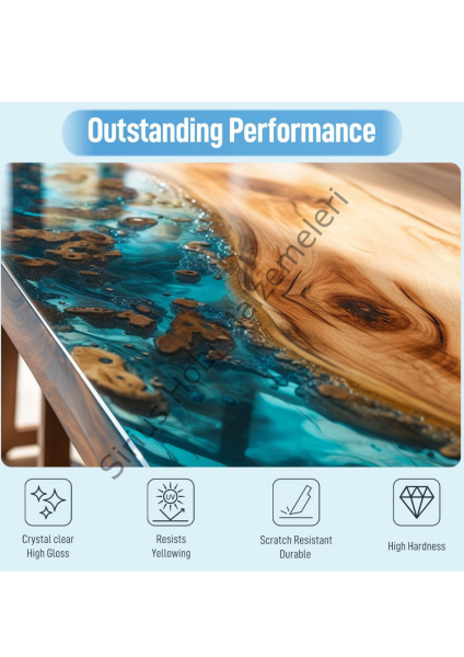 Craft Resin Kalın Döküm Epoksi Reçine – Masa ve Sehpa Yapımı İçin Şeffaf Reçine 1.5 kg