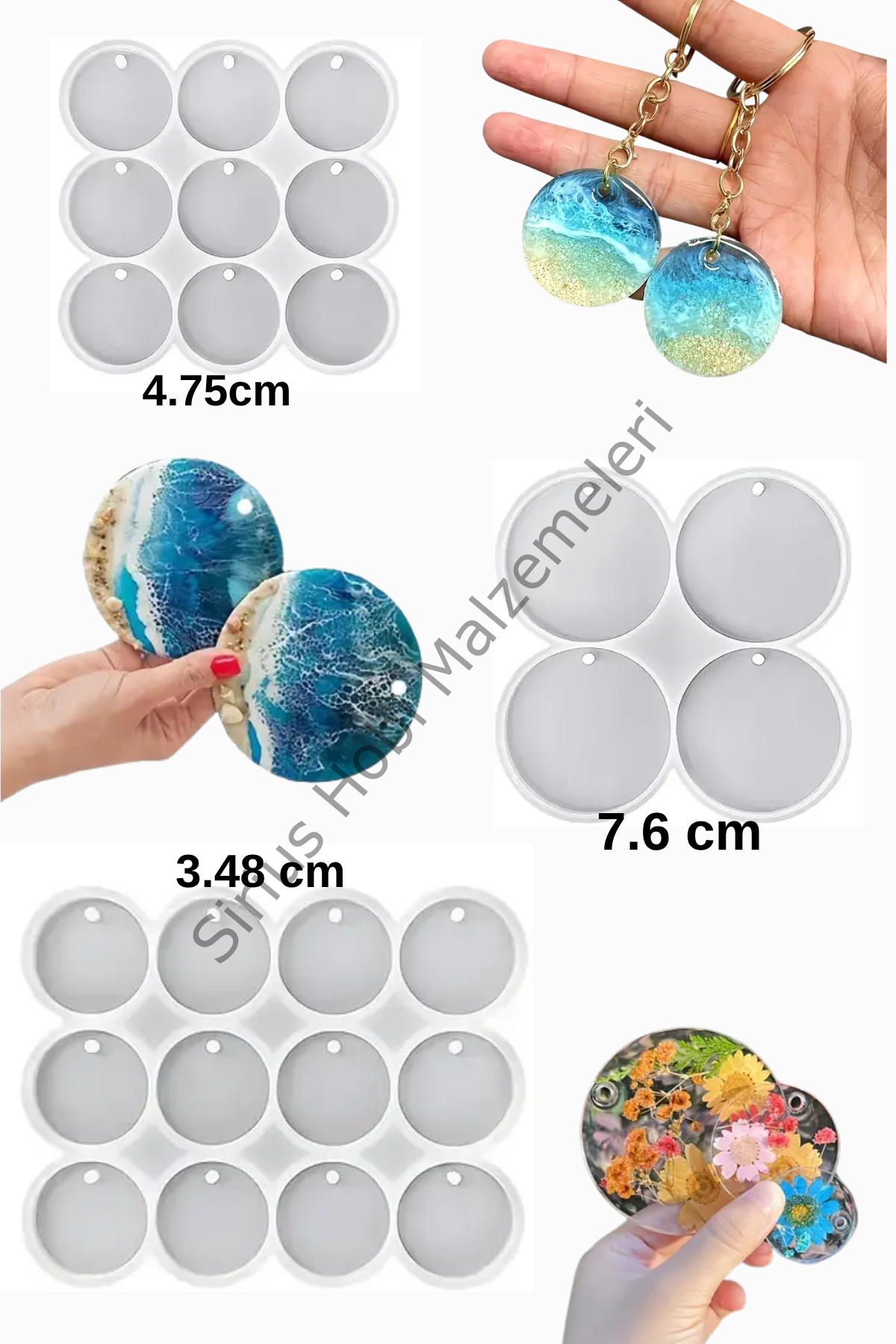 Epoksi Reçine Çoklu Magnet Anahtarlık Silikon Kalıpları