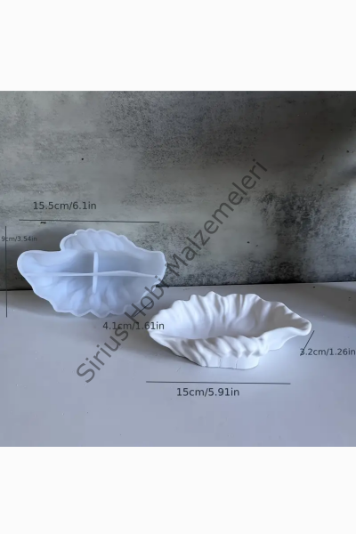 Epoksi Reçine Alçı Dekoratif Deniz Kabuğu Mumluk Silikon Kalıbı